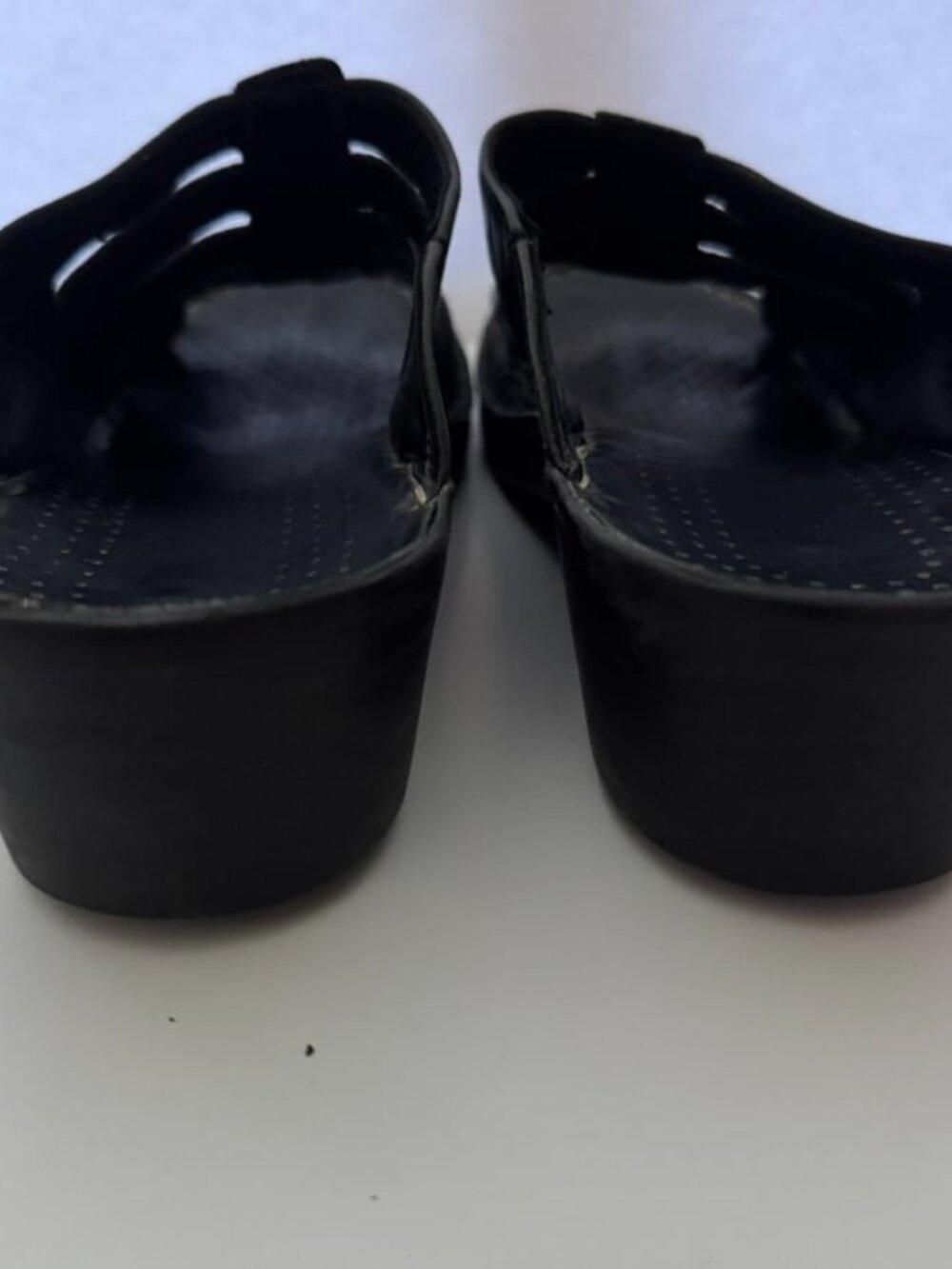 Josef Seibel Womens Sandals Black Platform Wedge Fisherman Mule Comfort Size 41 - Picture 5 of 10